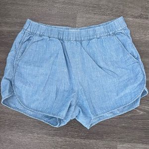 Madewell pull on shorts in denim